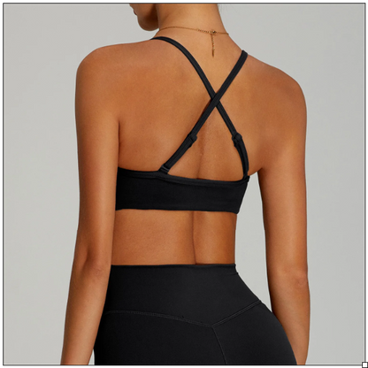 Seamless Adjustable Criss Cross Sports Bra